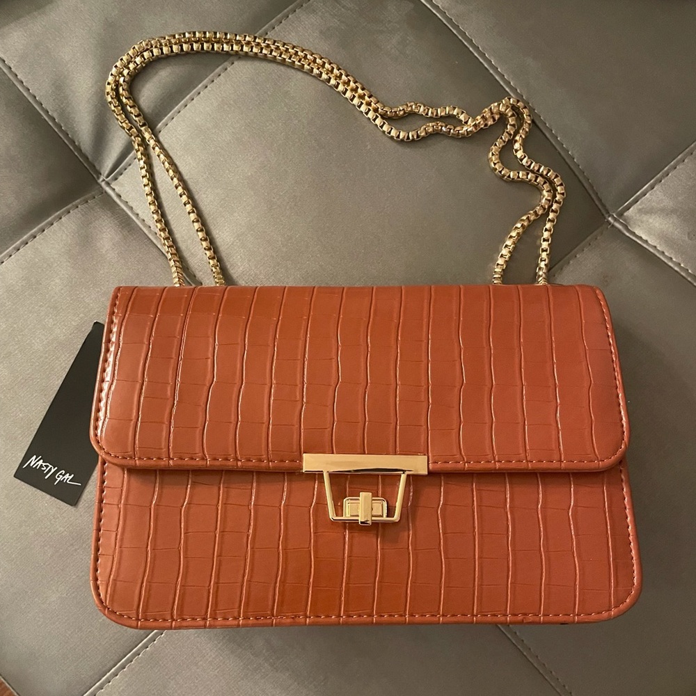 Cognac colored handbag